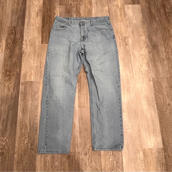 WRANGLER Men’s Boot Cut Jeans 38x32 Blue Faded Pants - Picture 1 of 7
